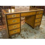 CENTRE PEDESTAL DESK, American Colonial style,