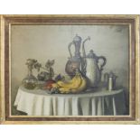 ALEXEI PANFEROV 'Still life', oil on canvas, signed with monogram upper right, inscribed verso,