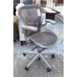 HERMAN MILLER AERON CHAIR TITANIUM, size B.