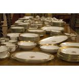 DINNER SERVICE, Royal Copenhagen porcelain 'Golden Basket', twelve place,