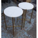 ACCENT TABLES, a pair, Bauhaus style, 63cm H.