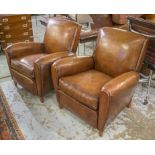 CLUB ARMCHAIRS, a pair, early 20th century French Art Deco,