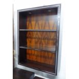 DRINKS CABINET, contemporary wall mounting design, with metal detail and light-up interior,