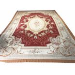 FINE AUBUSSON SAVONNERIE CARPET, 505cm x 354cm, Neoclassical design.