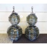 WILLIAM YEOWARD ALFIE TABLE LAMPS, a pair, 65cm H.