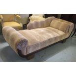 CHAISE LONGUE, Art Deco, circa 1930's, with Colefax and Fowler cheetah patterned upholstery,