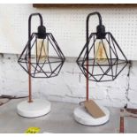 TABLE LAMPS, a pair, industrial design,