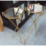 ACCENT TABLES, a set of three, 1950s French style, gilt finish.