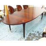 DINING TABLE, contemporary, in an Art Deco style finish, extendable with one leaf,