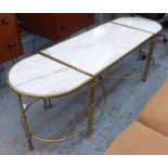 LOW TABLES, a set of three, 1950s French style, gilt faux bamboo detail, 45cm H.