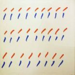 ROBERT MALAVAL (French 1937-1980) 'Untitled', limited edition silkscreen on canvas, signed verso,