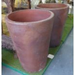 PLANTERS, a pair, in oldstone finish, 91cm H x 72cm.