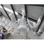 CHANDELIER, attributed to Illuminati Lighting, Meta Swan design, white painted, 87cm drop approx.