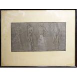 A PAIR OF PENCIL STUDIES, hightened in white lead, of nude and draped male figures,