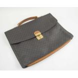 LONGCHAMP BRIEFCASE, gold tone lock, divided interior, 41cm W x 29cm H.