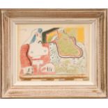 LE CORBUSIER 'Deux Femmes', 1938, pochoir in colours, oeuvre plastique peintures et dessins,