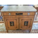 SIDE CABINET, early 19th century Dutch satinwood,