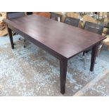 DINING TABLE, hardwood with detachable legs, 95cm x 225cm x 79cm H.