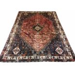 SHIRAZ CARPET, 300cm x 209cm, tribal design,