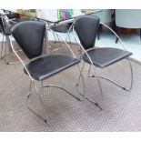 DINING CHAIRS, a set of six, contemporary Italian style, 78cm H.