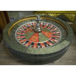 ROULETTE WHEEL, 20th century English by 'John Hexley' stamped 'Grosvenor Casino', 80cm D.