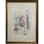 MARC CHAGALL 'Les Lilas', lithograph, Derriere Le Miroir No.