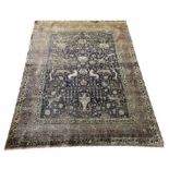 FINE ANTIQUE TURKISH KUM KAPPI DESIGN RUG, 203cm x 45cm,