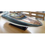 RIVARAMA JADE VALLEY BOAT MODEL, 90cm L with stand.