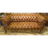 CHESTERFIELD SOFA, Victorian period, deep button upholstered antique,