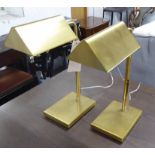 RALPH LAUREN HOME BANKERS LAMPS, a pair, height adjustable, 61cm H.