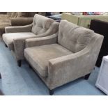 ARMCHAIRS, a pair, velvet, each 81cm W.