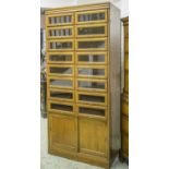 HABERDASHERY CABINET, early 20th century English oak,