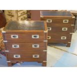 BEDSIDE CHESTS, a pair,