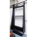 OPEN BOOKCASE, contemporary style with five shelves in an ebonised finish, 133cm x 38cm x 281cm H.