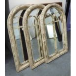 ORANGERY MIRRORS, a set of three, French style, 96cm x 55cm.