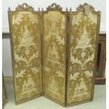 SCREEN, late 19th/early 20th century French three fold,