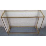 CONSOLE TABLE, French, 1950s inspired gilt finish, 137cm W x 32cm D x 81cm H.