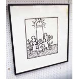 KEITH HARING 'Untitled', 1983, lithograph, published by Lucia Amelio Gallery Napoli,