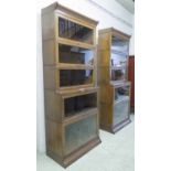 GLOBE WERNICKE STYLE BOOKCASES, a pair,