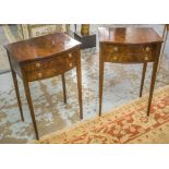 BEDSIDE/SIDE TABLES, a pair,