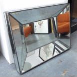 WALL MIRROR, contemporary, 109cm L x 85cm W x 15cm D.