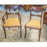 DINING CHAIRS, a set of six,
