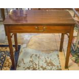 WRITING TABLE, George III mahogany with single full width drawer, 70cm H x 83cm x 47cm.