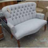 SOFA, in the English Country House style, herringbone finish, 120cm H.