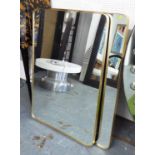 MIRRORS, a pair, contemporary gilt finish.