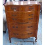 CHEST, 20th century satinwood,