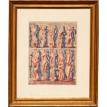 HENRY MOORE, rare lithograph 'Standing figures', 1951 suite: Jazz, printed in Paris, 31cm x 24cm.