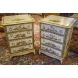 BEDSIDE CHESTS, a pair,