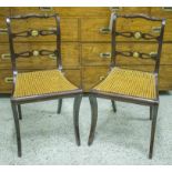 DINING CHAIRS, a set of six,