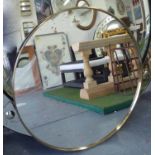 WALL MIRROR, contemporary gilt frame, 102cm D.